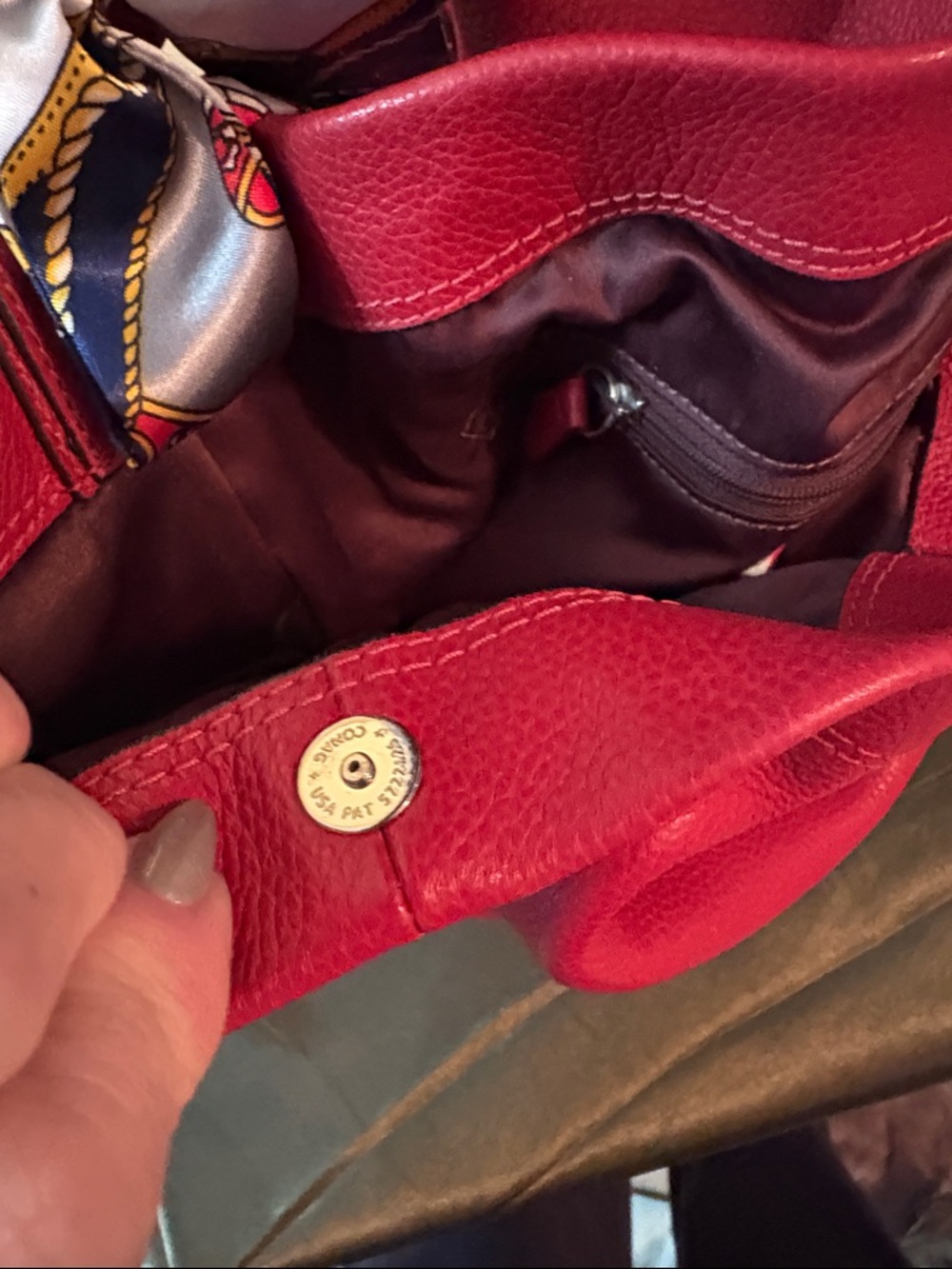 Coach Penelope Hobo Shoulder bag red pebbled leather August 2011 F16535 - Picture 15 of 15